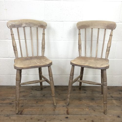 Pair of 19th Century Ash and Elm Chairs