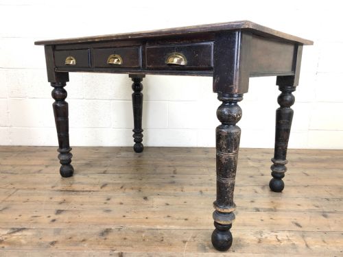 fig 2. Early 20th Century Desk with Green Painted Top
