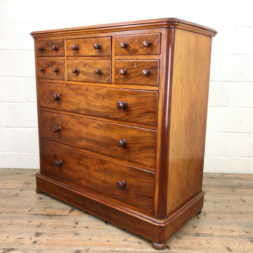 Large Antique Mahogany Chest of Drawers by Maple & Co.