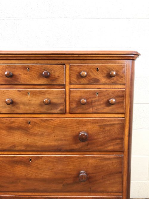 fig 2. Large Antique Mahogany Chest of Drawers by Maple & Co.