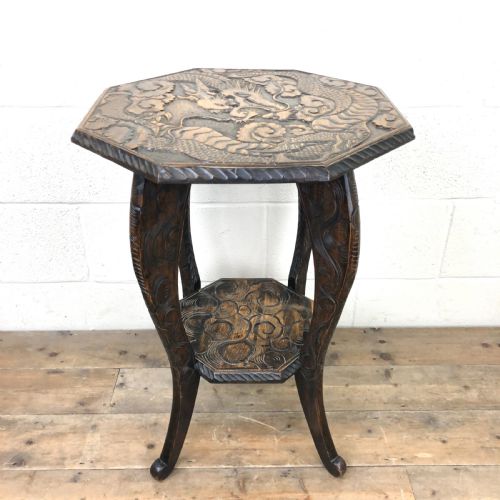 Early 20th Century Carved Side Table