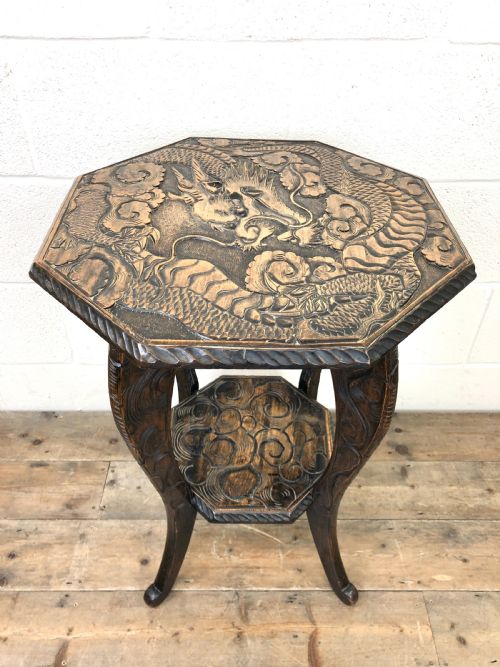 fig 2. Early 20th Century Carved Side Table