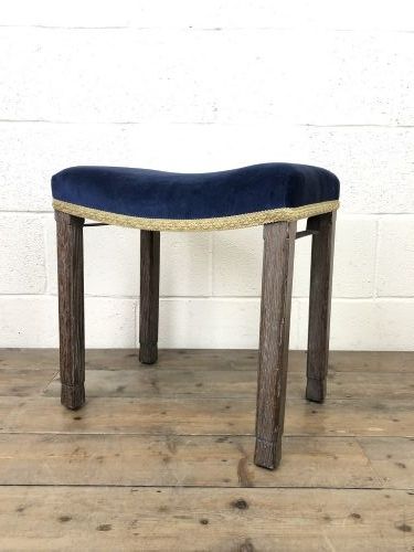 Antique Oak George VI Coronation Stool