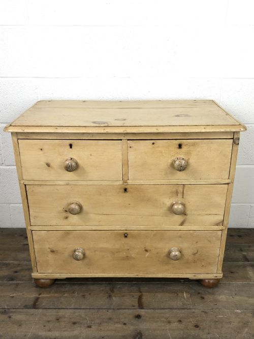 fig 1. Small Antique Pine Chest of Drawers