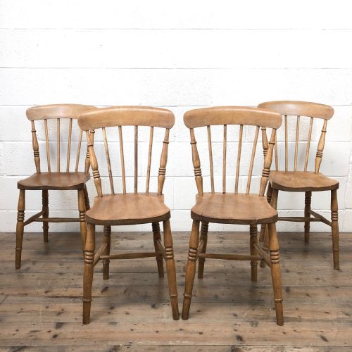 Set of Four Antique Kitchen or Dining Chairs