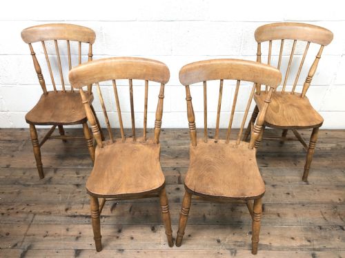 fig 2. Set of Four Antique Kitchen or Dining Chairs