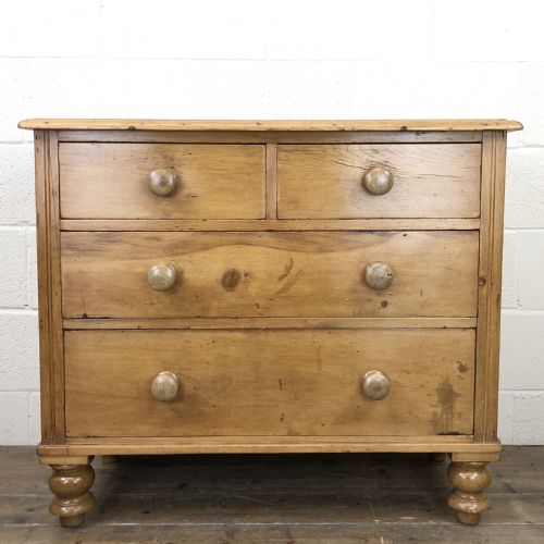 Antique Straight Front Pine Chest of Drawers