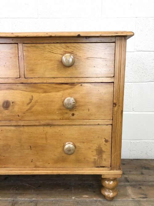 fig 1. Antique Straight Front Pine Chest of Drawers