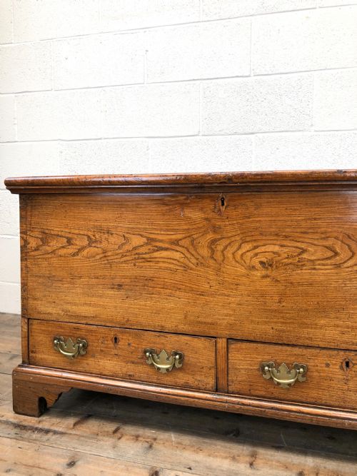 fig 2. 18th Century Elm Mule Chest with Hinged Top