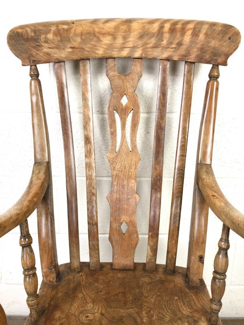 fig 2. Ash and Elm Antique Kitchen Armchair