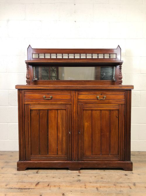 Antique Mahogany Sideboard with Mirror Back