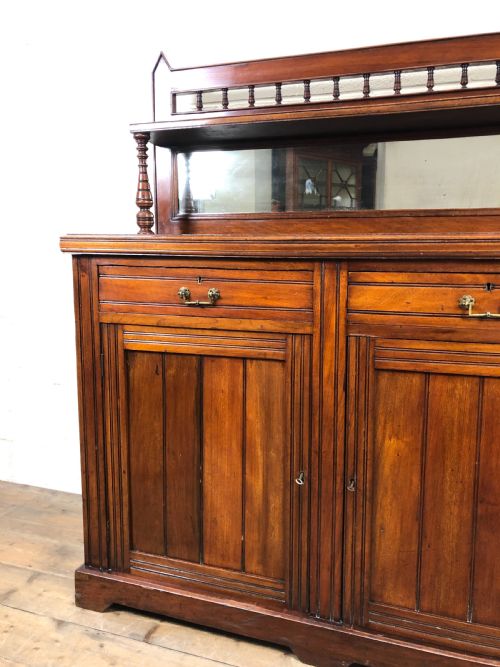 fig 1. Antique Mahogany Sideboard with Mirror Back