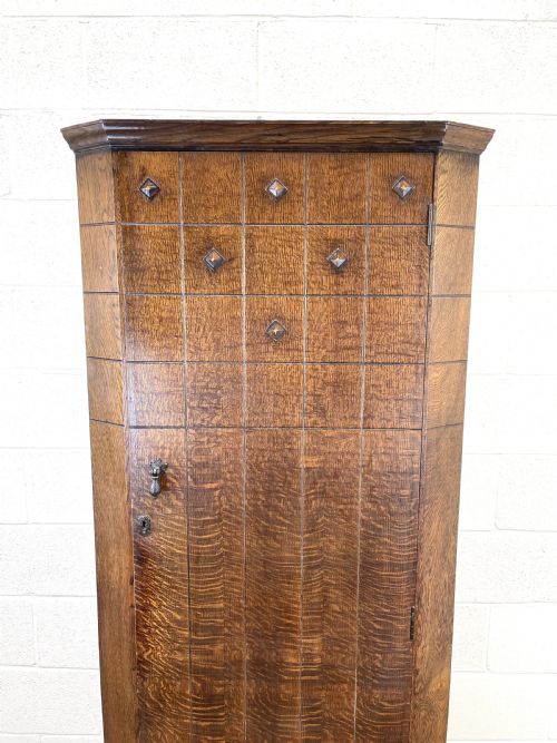 fig 2. Early 20th Century Antique Oak Hall Cupboard