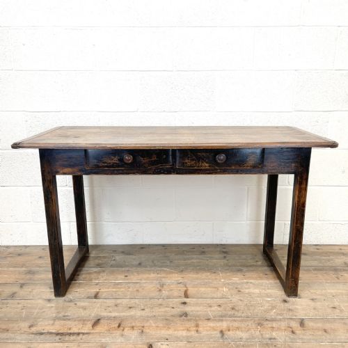 fig 1. Antique Country Oak Farmhouse Table