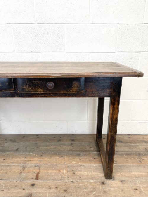 fig 2. Antique Country Oak Farmhouse Table