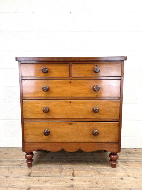 fig 1. Antique Victorian Mahogany Chest of Drawers