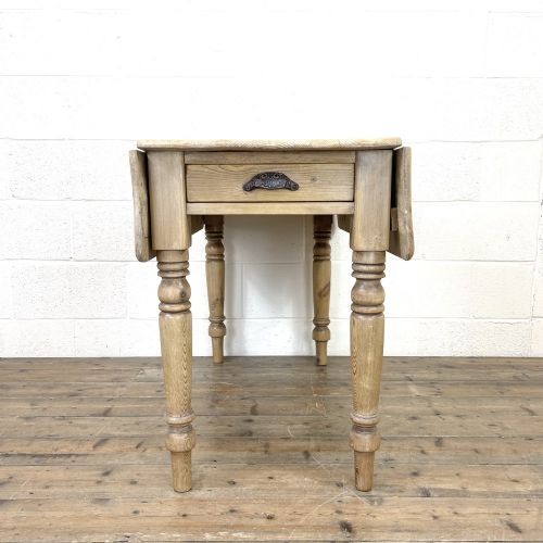 fig 2. Antique Victorian Pine Drop Leaf Table