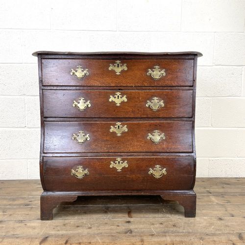 18th Century Antique Oak Bombe Chest