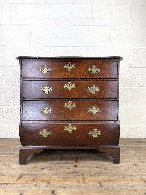fig 2. 18th Century Antique Oak Bombe Chest