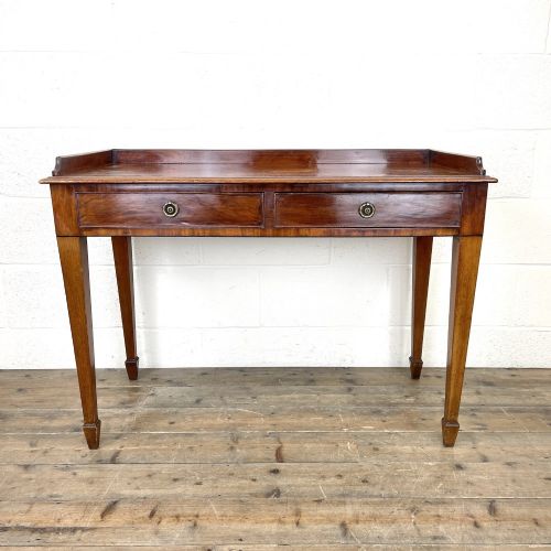 Victorian Two Drawer Mahogany Side Table