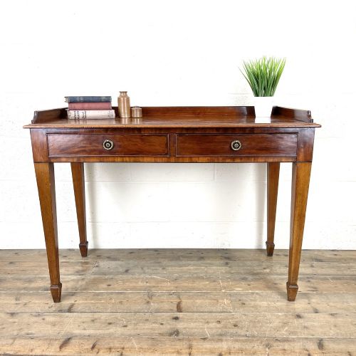 fig 1. Victorian Two Drawer Mahogany Side Table