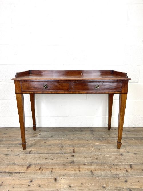 fig 2. Victorian Two Drawer Mahogany Side Table
