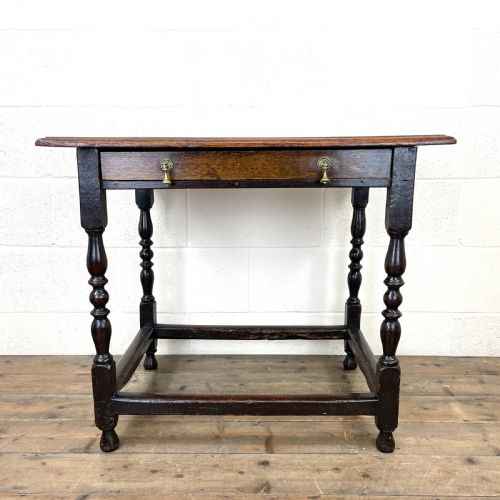 18th Century Antique Oak Side Table