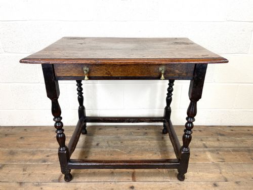 fig 1. 18th Century Antique Oak Side Table