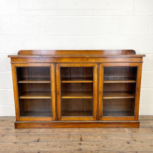 19th Century Glazed Walnut Bookcase