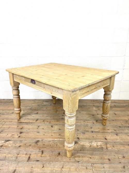 fig 1. Rustic Pine Farmhouse Kitchen Table