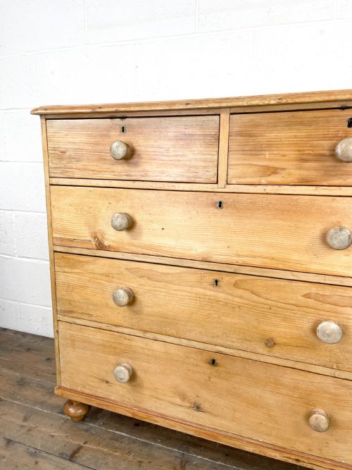 fig 2. Victorian Antique Pine Chest of Drawers