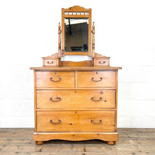 Antique Pine Dressing Table with Drawers