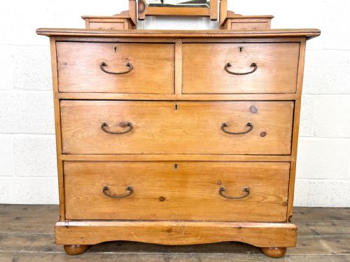 Antique Rustic Pine Chest of Drawers