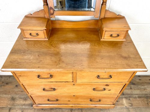 fig 2. Antique Pine Dressing Table with Drawers