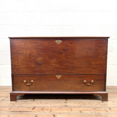 Large 19th Century Mahogany Blanket Box