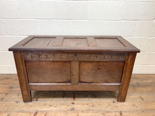 fig 1. Antique 18th Century Welsh Oak Coffer