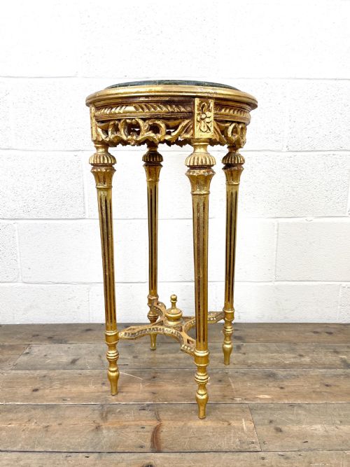 fig 1. Gold Gilt Table with Marble Top