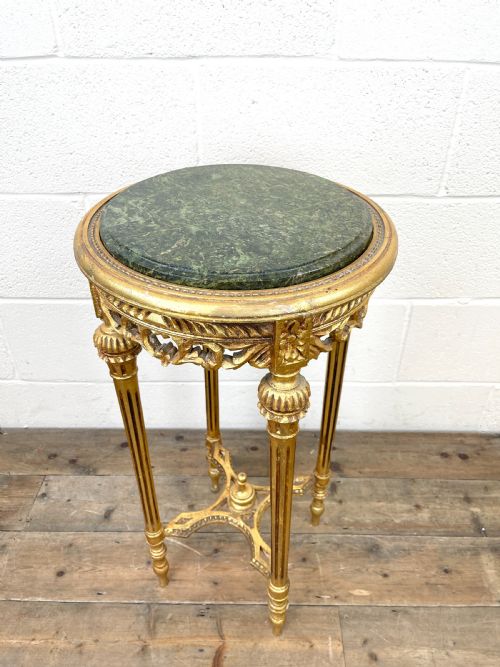 fig 2. Gold Gilt Table with Marble Top