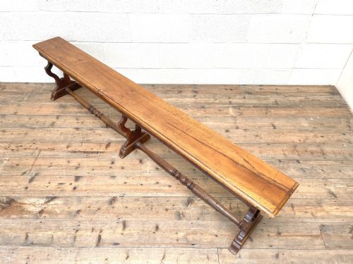 fig 1. Long Antique Oak Bench