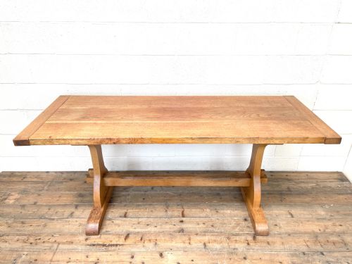 fig 2. Early 20th Century Pale Oak Dining Table