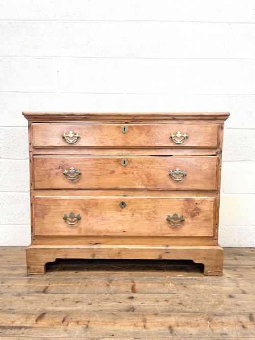 fig 1. Rustic Antique Pine Chest of Drawers