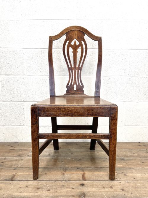 fig 2. Set of Four Antique Welsh Oak Dining Chairs