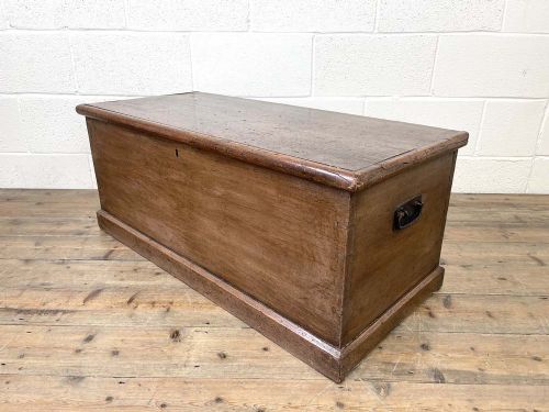 fig 1. Antique 19th Century Pine Trunk