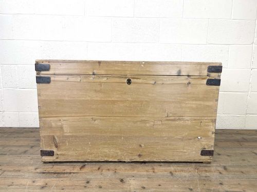 Antique Large Rustic Pine Trunk