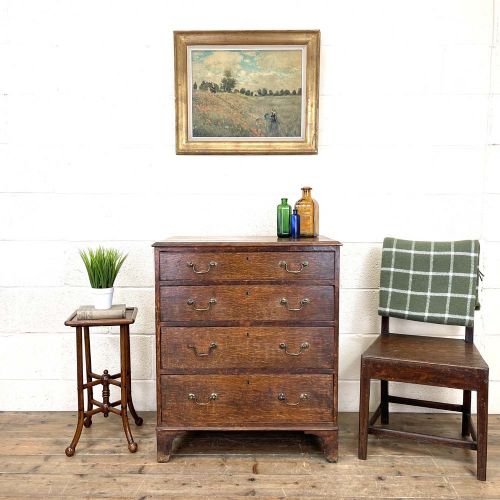 fig 1. Small Georgian Oak Chest of Drawers