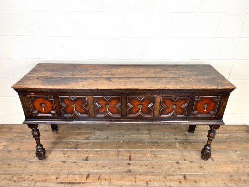 fig 2. Antique 18th Century Geometric Dresser Base