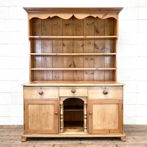 Antique Pine Farmhouse Kitchen Dresser