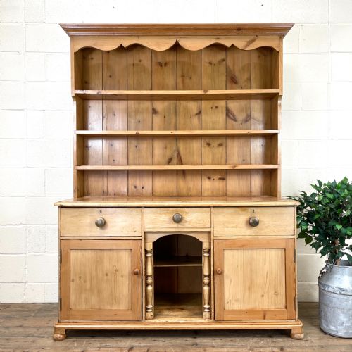 fig 1. Antique Pine Farmhouse Kitchen Dresser
