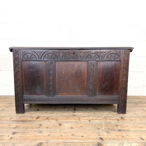 18th Century Antique Oak Panelled Coffer