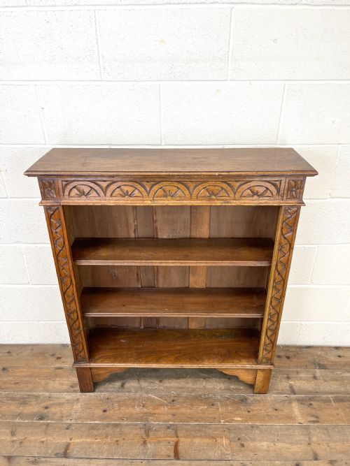 fig 1. Early 20th Century Carved Bookcase